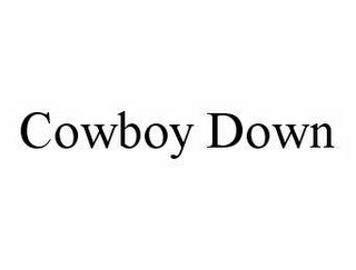 COWBOY DOWN