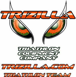 TRIZILLA TRIATHLON EQUIPMENT COMPANY TRIZILLA.COM TRIATHLON TEAM