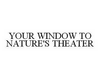 YOUR WINDOW TO NATURE'S THEATER