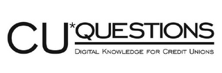 CU*QUESTIONS DIGITAL KNOWLEDGE FOR CREDIT UNIONS