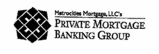 METROCITIES MORTGAGE, LLC'S PRIVATE MORTGAGE BANKING GROUP