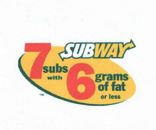 SUBWAY 7 SUBS WITH 6 GRAMS OF FAT OR LESS