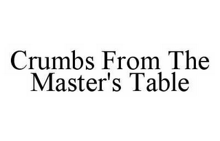 CRUMBS FROM THE MASTER'S TABLE