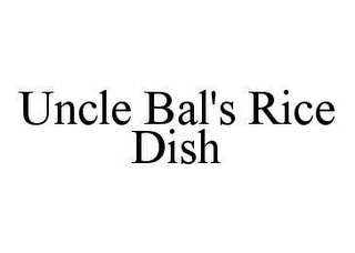 UNCLE BAL'S RICE DISH