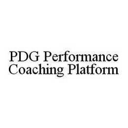 PDG PERFORMANCE COACHING PLATFORM