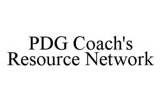 PDG COACH'S RESOURCE NETWORK