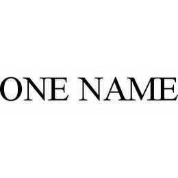 ONE NAME