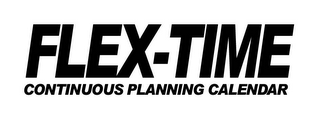 FLEX-TIME CONTINUOUS PLANNING CALENDAR