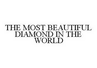 THE MOST BEAUTIFUL DIAMOND IN THE WORLD