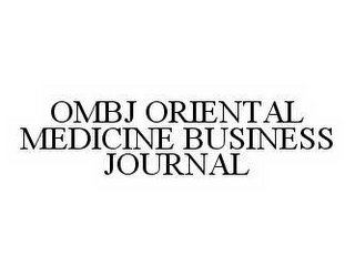 OMBJ ORIENTAL MEDICINE BUSINESS JOURNAL