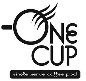 ONE CUP, SINGLE SERVE COFFEE POD