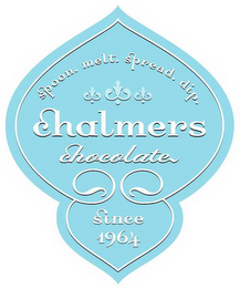 SPOON. MELT. SPREAD. DIP. CHALMERS CHOCOLATE SINCE 1964