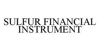 SULFUR FINANCIAL INSTRUMENT