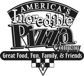 AMERICA'S INCREDIBLE PIZZA COMPANY GREAT FOOD, FUN, FAMILY, & FRIENDS