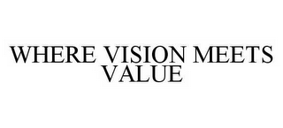 WHERE VISION MEETS VALUE