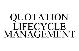 QUOTATION LIFECYCLE MANAGEMENT