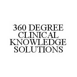 360 DEGREE CLINICAL KNOWLEDGE SOLUTIONS