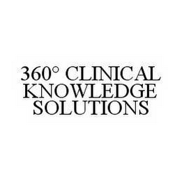 360° CLINICAL KNOWLEDGE SOLUTIONS