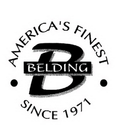 B BELDING AMERICA'S FINEST SINCE 1971