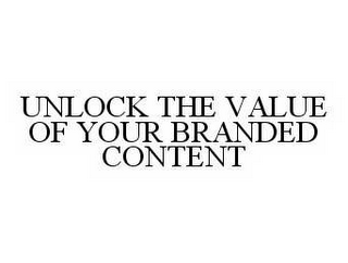 UNLOCK THE VALUE OF YOUR BRANDED CONTENT