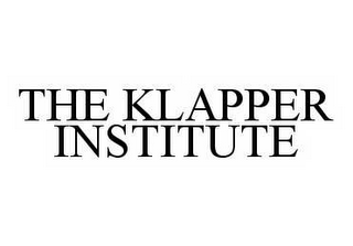 THE KLAPPER INSTITUTE