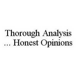 THOROUGH ANALYSIS ...  HONEST OPINIONS