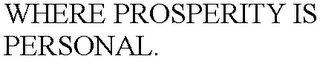 WHERE PROSPERITY IS PERSONAL.
