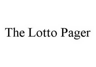 THE LOTTO PAGER