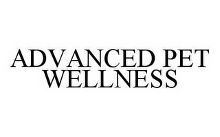 ADVANCED PET WELLNESS