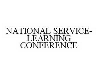 NATIONAL SERVICE-LEARNING CONFERENCE