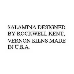 SALAMINA DESIGNED BY ROCKWELL KENT, VERNON KILNS MADE IN U.S.A.