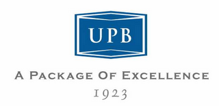 UPB A PACKAGE OF EXCELLENCE 1923