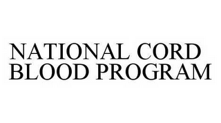 NATIONAL CORD BLOOD PROGRAM