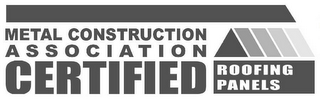 METAL CONSTRUCTION ASSOCIATION CERTIFIED ROOFING PANELS