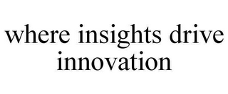 WHERE INSIGHTS DRIVE INNOVATION