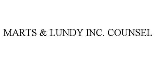 MARTS & LUNDY INC. COUNSEL