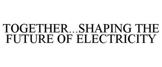 TOGETHER...SHAPING THE FUTURE OF ELECTRICITY