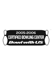 2005-2006 CERTIFIED BOWLING CENTER BOWL WITH US