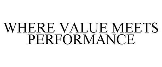 WHERE VALUE MEETS PERFORMANCE