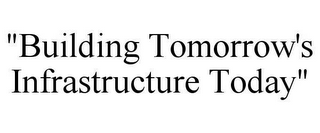 "BUILDING TOMORROW'S INFRASTRUCTURE TODAY"