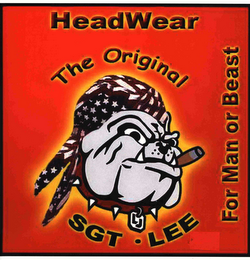 HEADWEAR THE ORIGINAL SGT .LEE FOR MAN OR BEAST