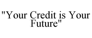 "YOUR CREDIT IS YOUR FUTURE"