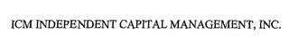 ICM INDEPENDENT CAPITAL MANAGEMENT, INC.