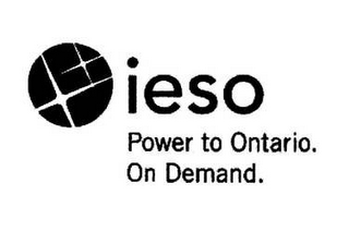 IESO POWER TO ONTARIO. ON DEMAND.