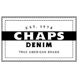 EST. 1978 CHAPS DENIM TRUE AMERICAN BRAND