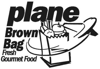 PLANE BROWN BAG FRESH GOURMET FOOD