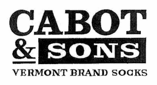 CABOT & SONS VERMONT BRAND SOCKS