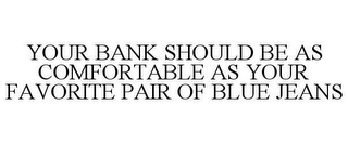 YOUR BANK SHOULD BE AS COMFORTABLE AS YOUR FAVORITE PAIR OF BLUE JEANS
