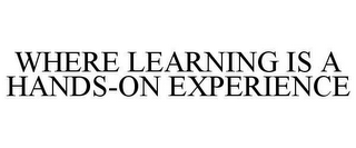 WHERE LEARNING IS A HANDS-ON EXPERIENCE