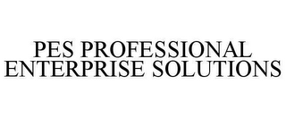 PES PROFESSIONAL ENTERPRISE SOLUTIONS